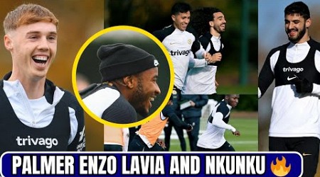 Enzo, Palmer, Nkunku, Broja AND Lavia In Chelsea Training Today Ahead Of Newcastle