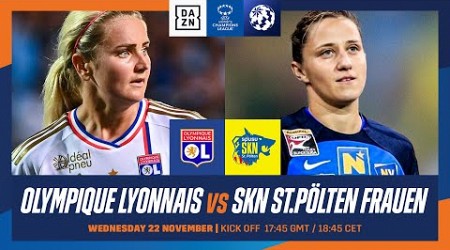 Lyon vs. St. Pölten | Match en intégralité de la 2e journée de l&#39;UEFA Women&#39;s Champions League 23-24