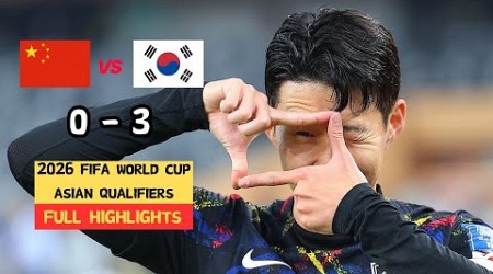 CHINA VS KOREA ｜ 2026 FIFA World Cup Asian Qualifiers | Full Game Highlights | Nov 21,2023