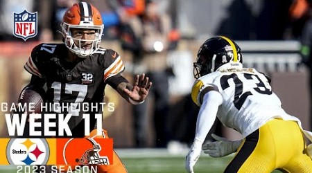 Pittsburgh Steelers vs. Cleveland Browns | 2023 Week 11 Game Highlights