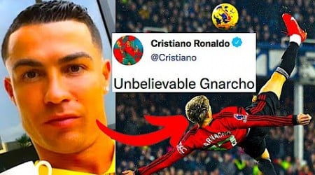 FOOTBALLERS REACT TO ALEJANDRO GARNACHO BICYCLE KICK GOAL VS EVERTON | GARNACHO GOAL REACTION