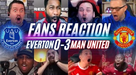 MAN UNITED FANS REACTION TO EVERTON 0-3 MAN UNITED | GARNACHO GOAL OF THE SEASON!