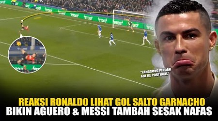 &quot;AMPE NETES AIR MATA GOAT&quot; Garnacho Persembahkan GOL Salto Lawan Everton Special bagi Ronaldo