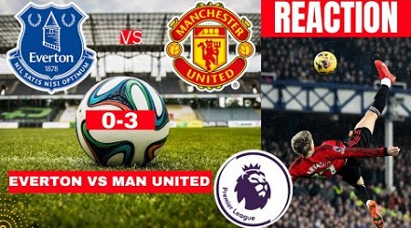 Everton vs Manchester United 0-3 Live Premier League EPL Football Match Score Highlights Garnacho FC