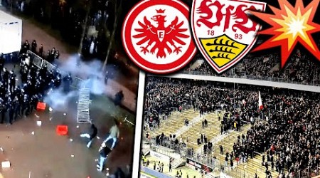 Frankfurt vs. Stuttgart: Auseinandersetzungen mit Polizei! (hinter der Kurve)