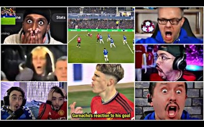 Manchester United fans react to Garnacho&#39;s stunning bicycle goal ⚽