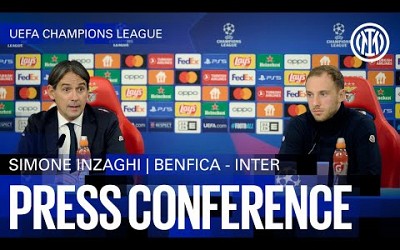 SIMONE INZAGHI AND CARLOS AUGUSTO | PRESS CONFERENCE PRE BENFICA-INTER | #UCL 23/24 