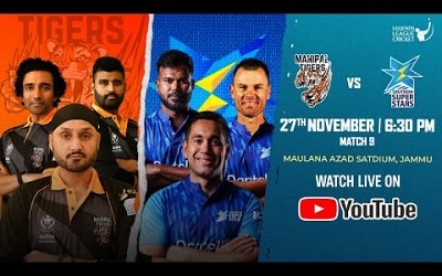 LIVE : Manipal Tigers VS Southern Super Stars | LLCT20 Match 9 | Legends League cricket 2023
