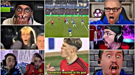 Manchester United fans react to Garnacho&#39;s stunning bicycle goal ⚽