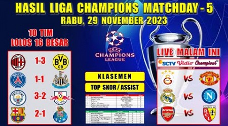 Hasil Liga Champions Tadi Malam ~ PSG vs NEWCASTLE ~ MILAN vs DORTMUND ~ UCL 2023 Matchday 5