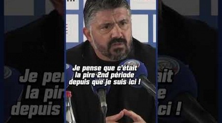 La colère de #Gattuso après le nul entre Strasbourg et l&#39;#OM #football #ligue1