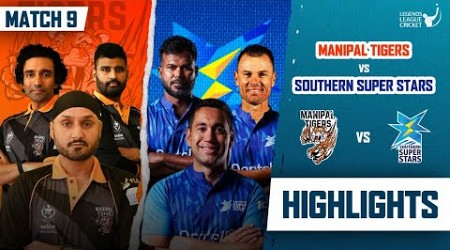 Manipal Tigers VS Southern Super Stars | Highlights Match | Legends League cricket 2023 | Match 9