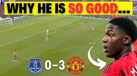 Why Kobbie Mainoo is Man Utd&#39;s Best CM in this Role... Everton 0-3 Manchester United