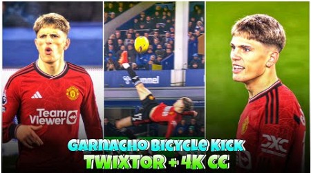 Garnacho Bicycle Kick Vs Everton - Best 4k Clips + Cold CC High Quality For Editing