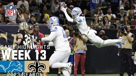 Detroit Lions vs. New Orleans Saints | 2023 Week 13 Game Highlights