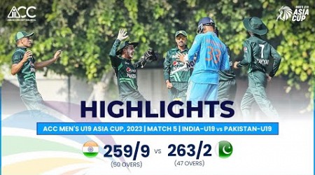 ACC Men&#39;s U19 Asia Cup | India-U19 vs Pakistan-U19 | Highlights