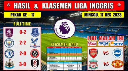 Hasil Liga Inggris Tadi Malam ~ BURNLEY vs EVERTON ~ MAN CITY vs CRYSTAL PALACE ~ EPL 2023 Pekan 17