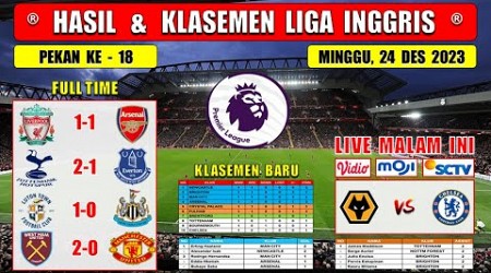 Hasil Liga Inggris Tadi Malam ~ LIVERPOOL vs ARSENAL ~ TOTTENHAM vs EVERTON ~ EPL 2023 Pekan 18