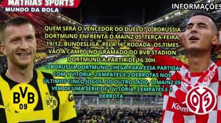 Borussia Dortmund x Mainz 05 | Campeonato Bundesliga | Confira as informações da partida