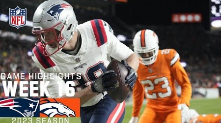 New England Patriots vs. Denver Broncos | 2023 Week 16 Game Highlights