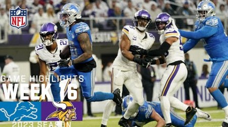 Detroit Lions vs. Minnesota Vikings | 2023 Week 16 Game Highlights