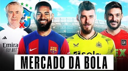 ANCELOTTI RENOVA com REAL l BARCELONA quer DOUGLAS LUIZ l DE GEA aceita o NEWCASTLE l LLORIS no LAFC