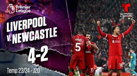 Highlights &amp; Goles: Liverpool v. Newcastle 4-2 | Premier League | Telemundo Deportes