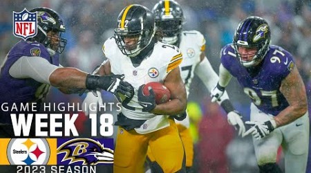 Pittsburgh Steelers vs. Baltimore Ravens | 2023 Week 18 Game Highlights