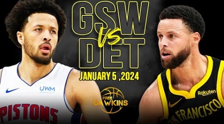 Golden State Warriors vs Detroit Pistons Full Game Highlights | January 5, 2024 | FreeDawkins