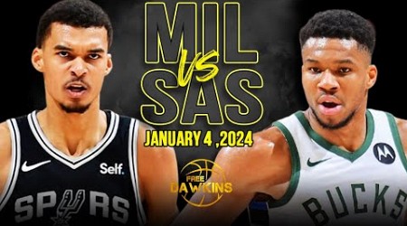 San Antonio Spurs vs Milwaukee Bucks Full Game Highlights | January 4, 2023 | FreeDawkins