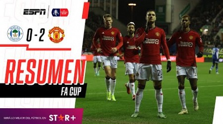 ¡GARNACHO SE LUCIÓ Y LOS RED DEVILS AVANZARON EN LA FA CUP! | Wigan 0-2 Manchester United | RESUMEN