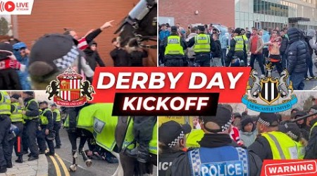 Derby Day Kickoff! Sunderland Fans Clash with Police - Newcastle United - 0-3 result! #nufc #safc