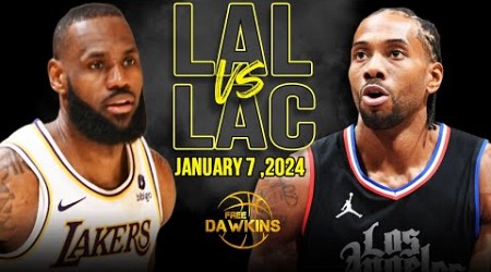 Los Angeles Lakers vs Los Angeles Clippers Full Game Highlights | January 7, 2024 | FreeDawkins