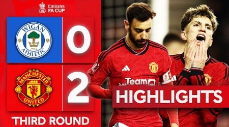 Dalot &amp; Fernandes Send United Through! | Wigan 0-2 Manchester United |Emirates FA Cup 2023-24