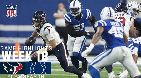 Houston Texans vs. Indianapolis Colts | 2023 Week 18 Game Highlights