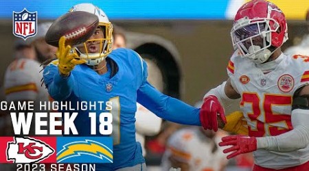 Kansas City Chiefs vs. Los Angeles Chargers | 2023 Week 18 Game Highlights