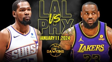 Los Angeles Lakers vs Phoenix Suns Full Game Highlights | January 11, 2024 | FreeDawkins