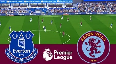 Everton 0 vs 0 Aston Villa Match highlights - Video Game Simulation Pes 2021