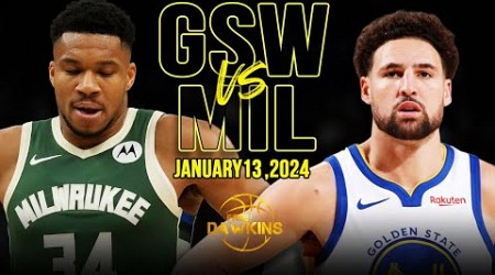 Golden State Warriors vs Milwaukee Bucks Full Game Highlights | January 13, 2024 | FreeDawkins