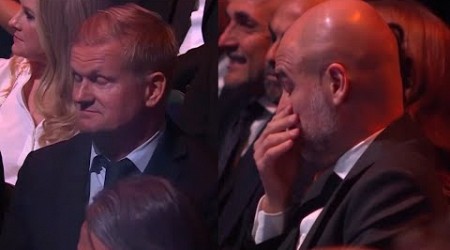 La reacción de GUARDIOLA y el padre de HAALAND cuando nombraron a MESSI