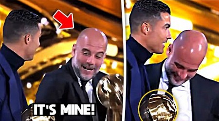 Pep Guardiola Jokes with Cristiano Ronaldo at Globe Soccer Awards 