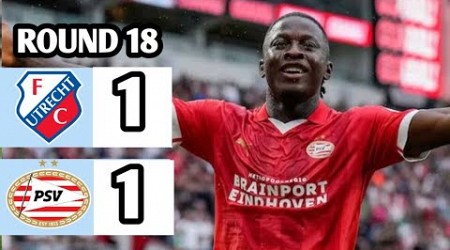 FC Utrecht vs PSV Eindhoven 1-1 Eredivisie 2024 Breaking News