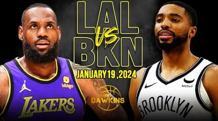 Los Angeles Lakers vs Brooklyn Nets Full Game Highlights | January 19, 2024 | FreeDawkins