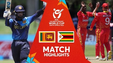 Sri Lanka v Zimbabwe | Match Highlights | U19 CWC 2024