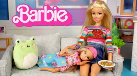 Barbie Doll Family Toddler Chelsea Get Well Routine