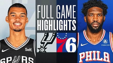 SPURS at 76ERS | FULL GAME HIGHLIGHTS | January 22, 2024