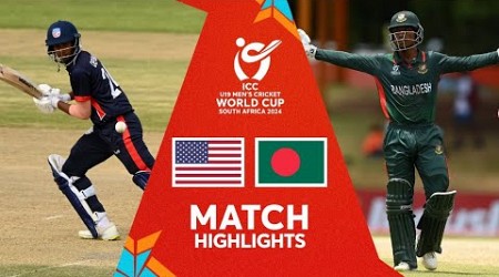 Match Highlights | Bangladesh v USA | U19 CWC 2024