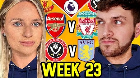 PREMIER LEAGUE PREDICTIONS WEEK 23