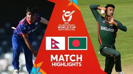 Nepal v Bangladesh | Match Highlights | U19 CWC 2024