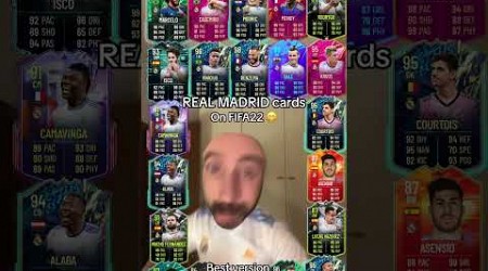 Real Madrid cards on FIFA 22 